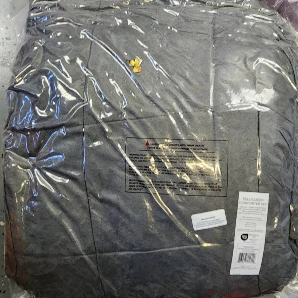 Eddie Bauer Sherwood Reversible Micro-suede Sherpa Comforter Set Full/Queen Gray